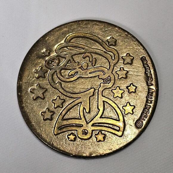 1994 Popeye The Sailor Man Brass Pog Slammer Special Edition Eliminator ProCaps - Picture 1 of 4